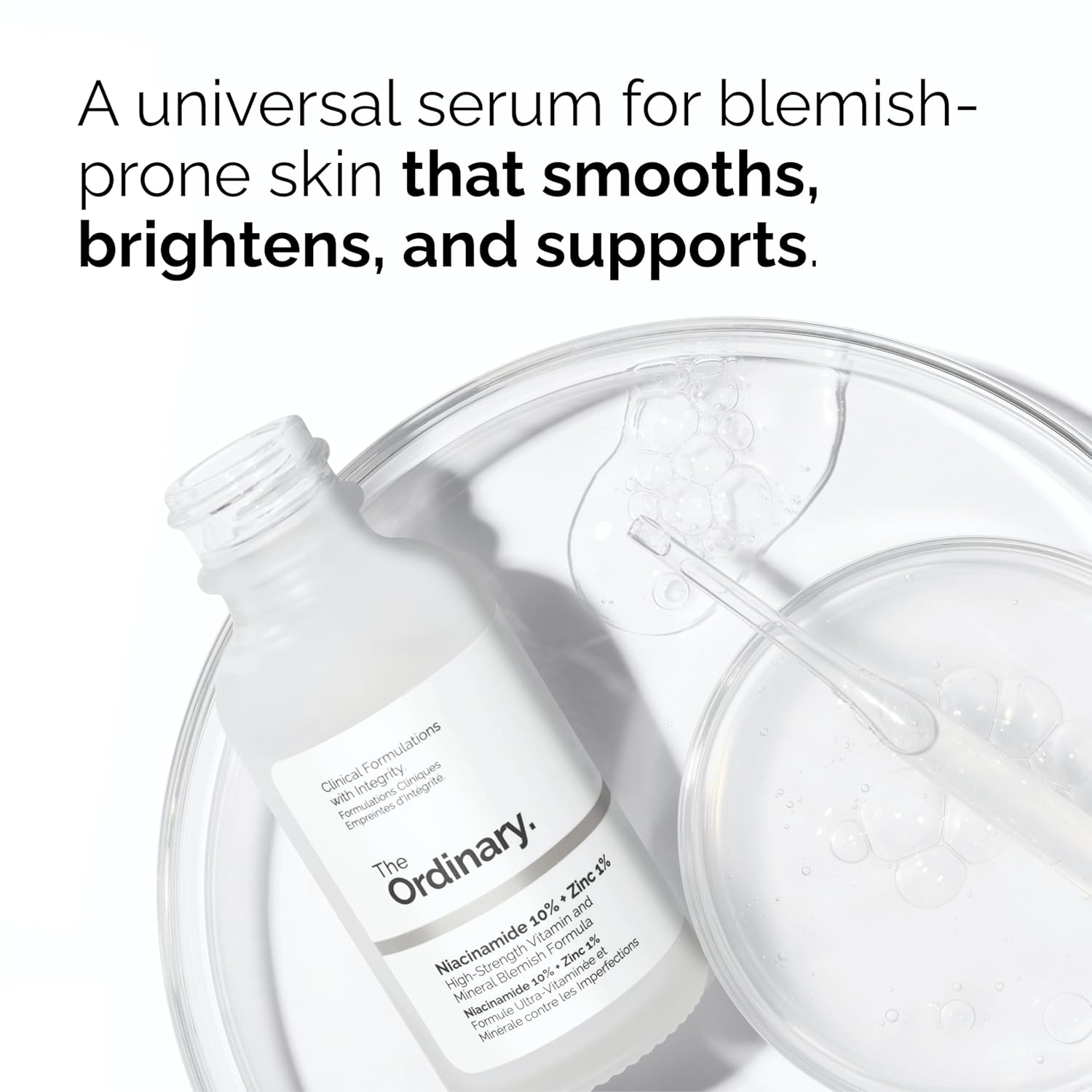 the ordinary skin support basics duo skin care bundle set for all skin types hyaluronic acid 2% + b5 1 fl oz, niacinamide 10% + zinc 1% 1 fl